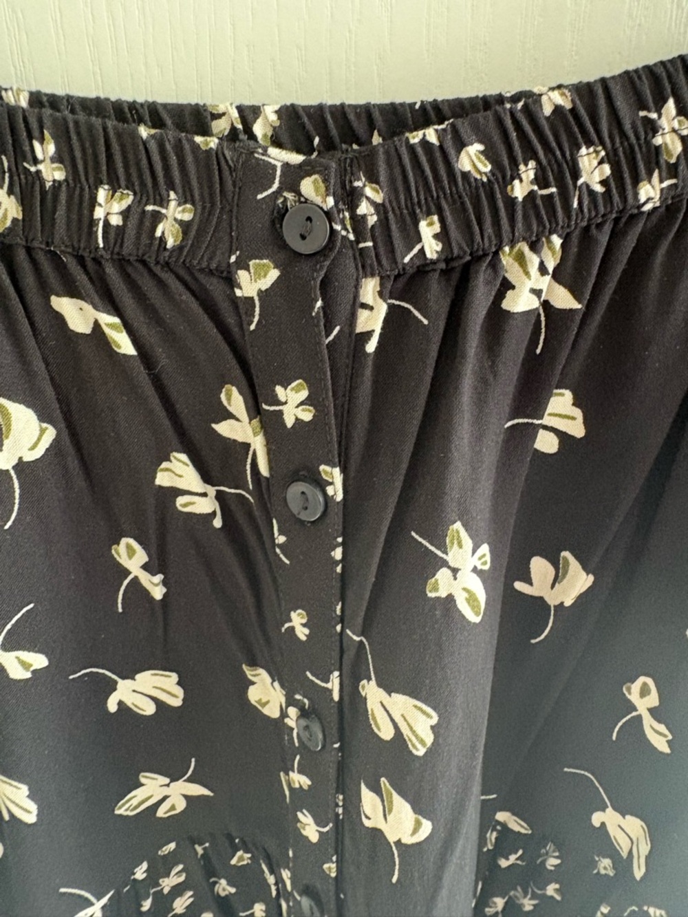 Patrons of Peace Black and White Floral Tiered Maxi Skirt - Picture 3 of 4